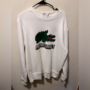 NWT Lacoste x Minecraft‎ unisex crew sweatshirt large